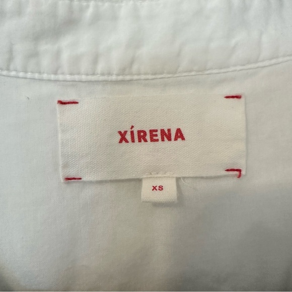 XiRENA Pintuck Detail Short Sleeve Cotton Blouse Womens XS White - Picture 3 of 6